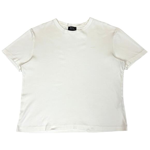 A.P.C. Lewis Fitted Boxy T Shirt Men's XL Embroidered Logo Minimalist - Picture 1 of 11